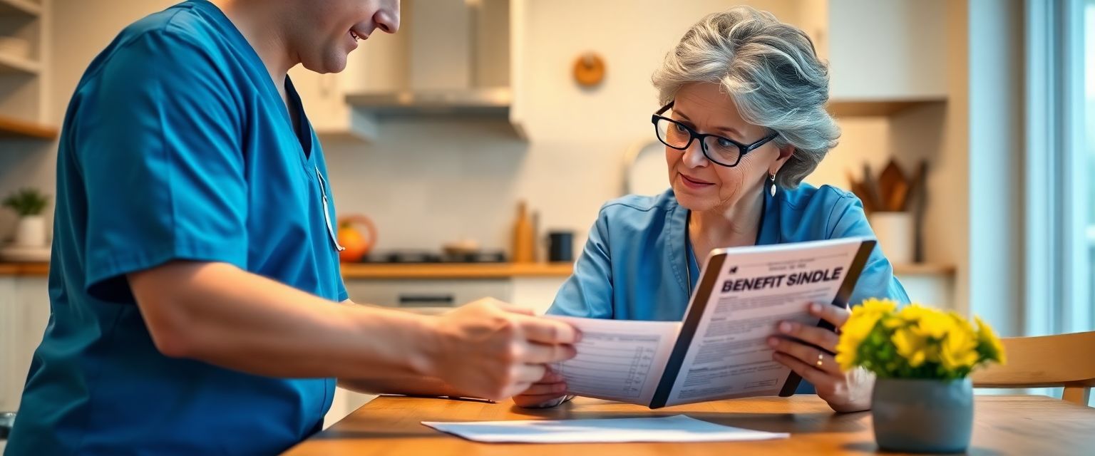 home care agency owner reviewing ICHRA health benefits for high-turnover workforce